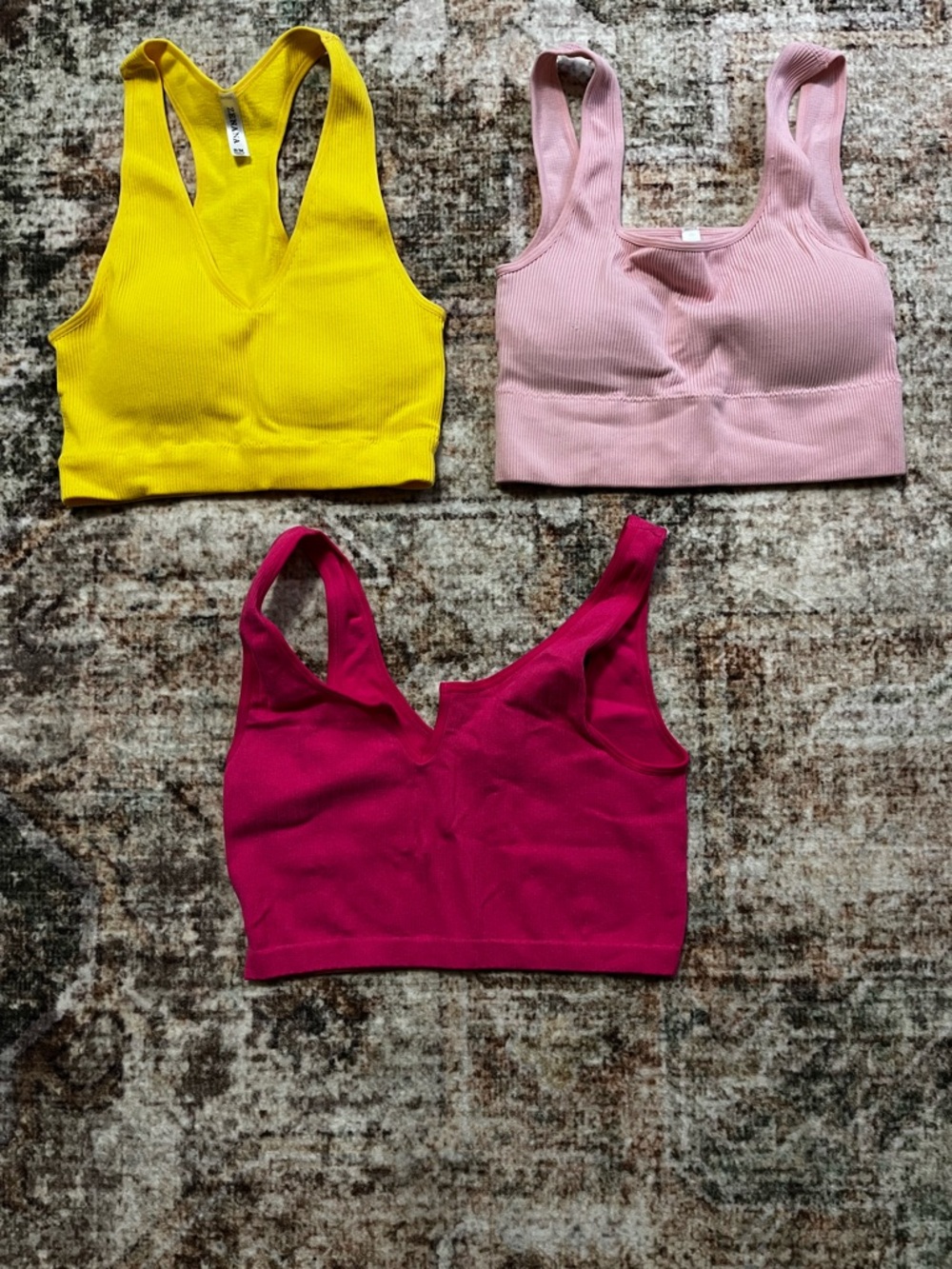 Zenana padded bra tops lot of 3 size S/M